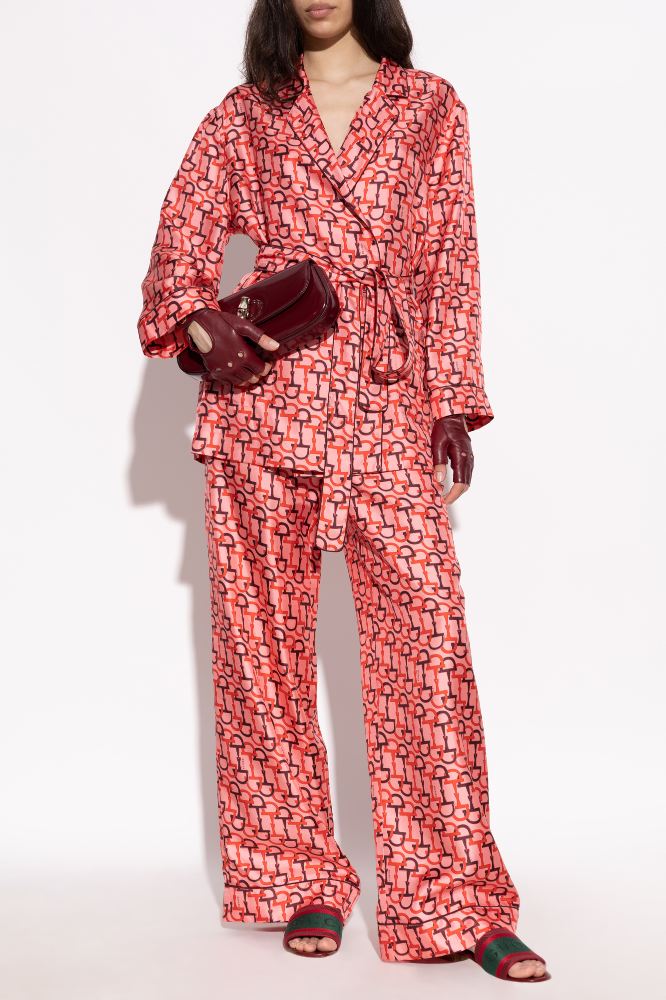 ジャケット GUCCI SS25 Belt shirt (832900Z7AP0 5057) Gucci Shirt with belt | Women's Clothing | Vitkac